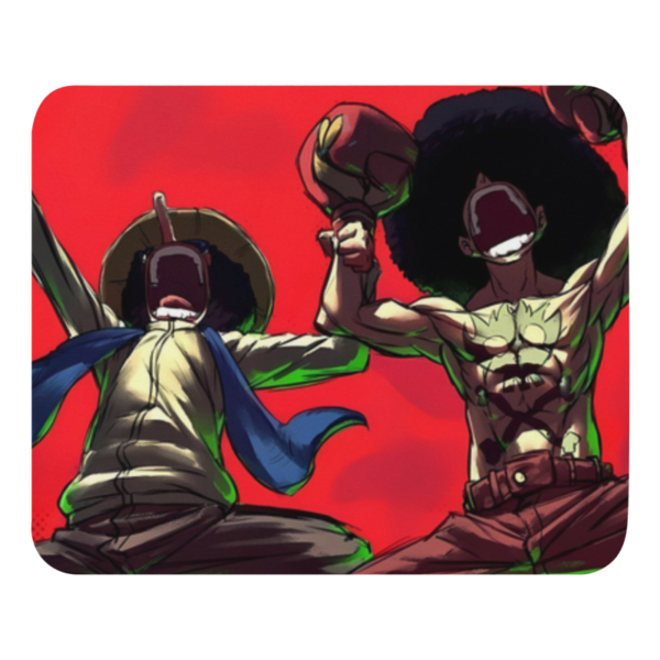 Afro Luffy and Usopp Mouse Pad