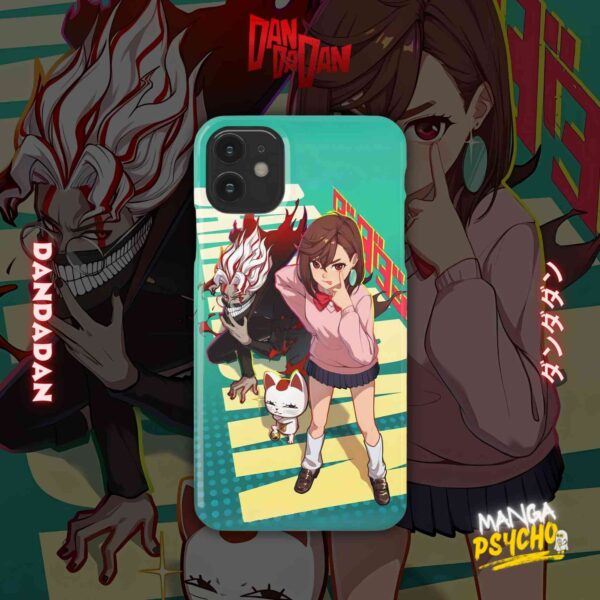 Dandadan Phone Case – Okarun, Momo Ayase & Turbo Granny Ultimate Anime Power!