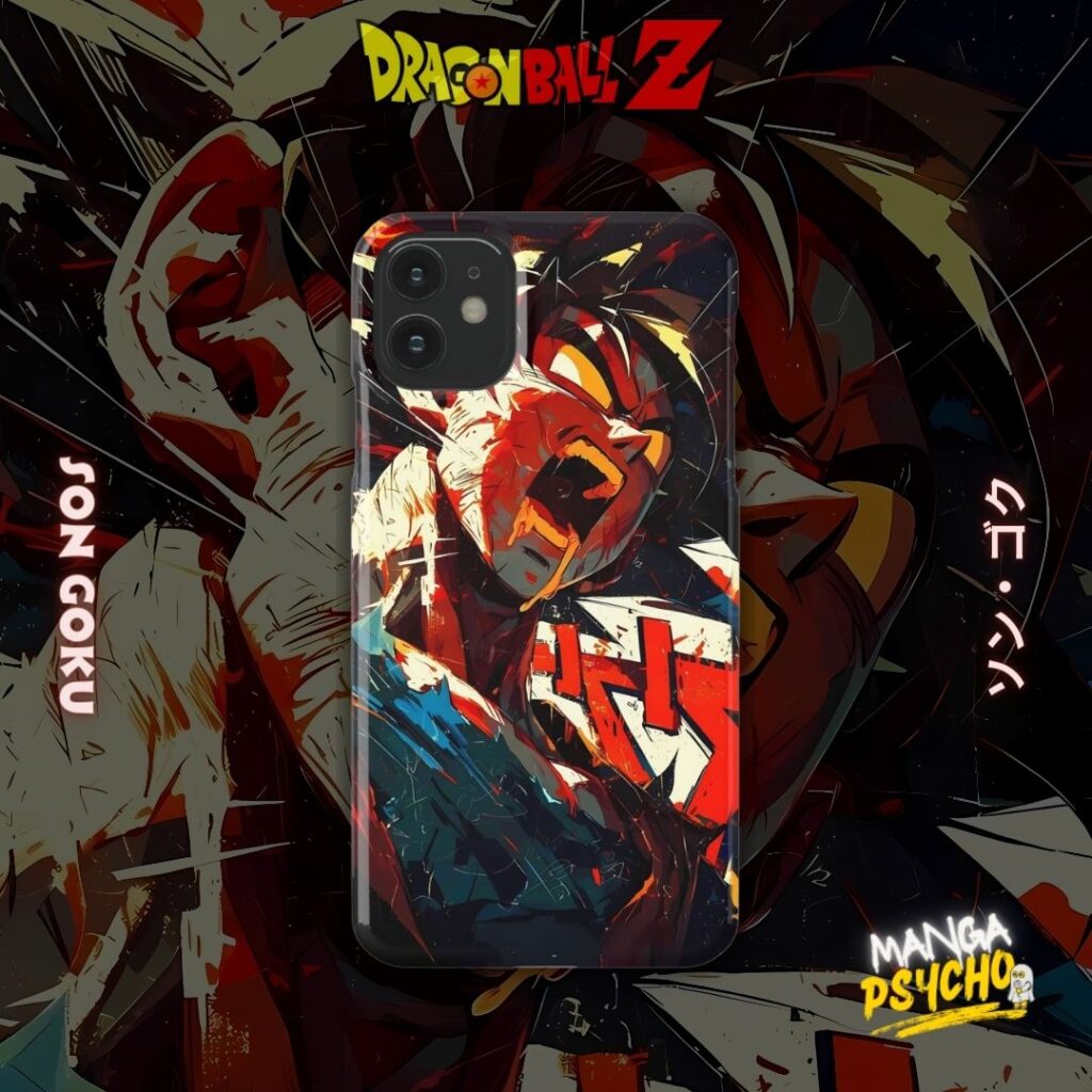 Goku Phone Case – Rage Power Surge Dragon Ball Z by Manga Psycho