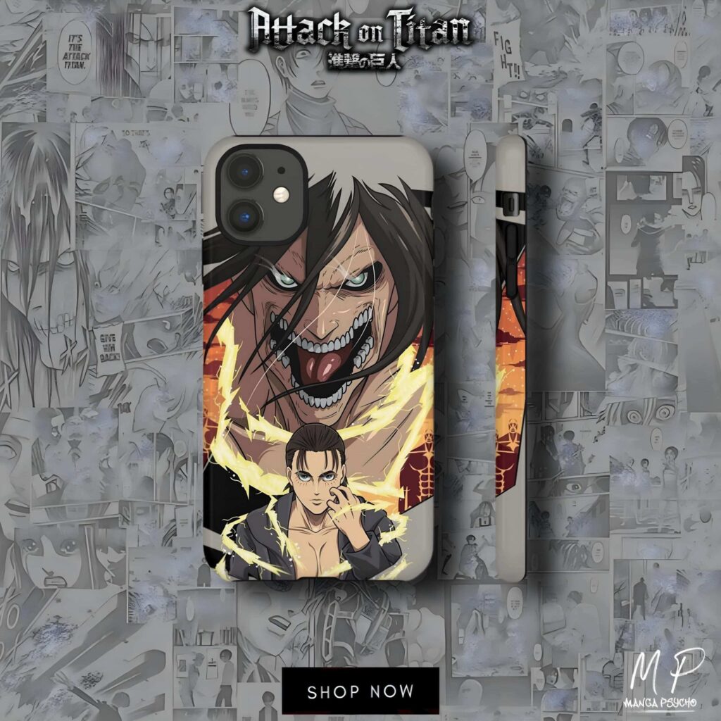 Eren Yeager Glass Phone Case