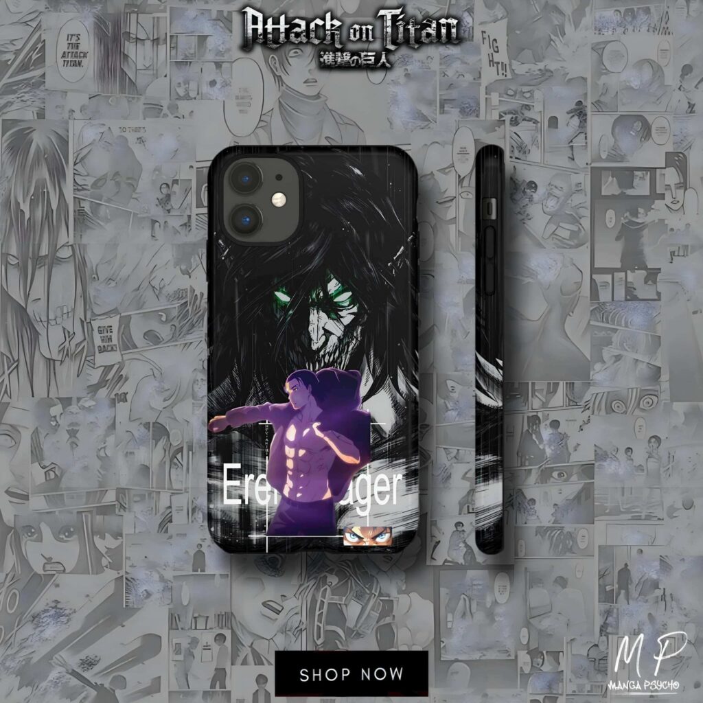 Eren Yeager Stylish Glass Phone Case
