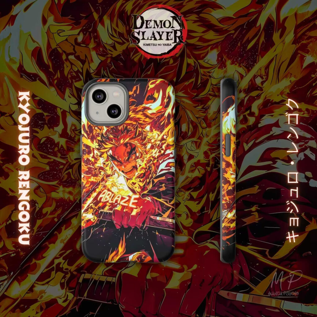 Kyojuro Rengoku Flame Hashira Glass Phone Case