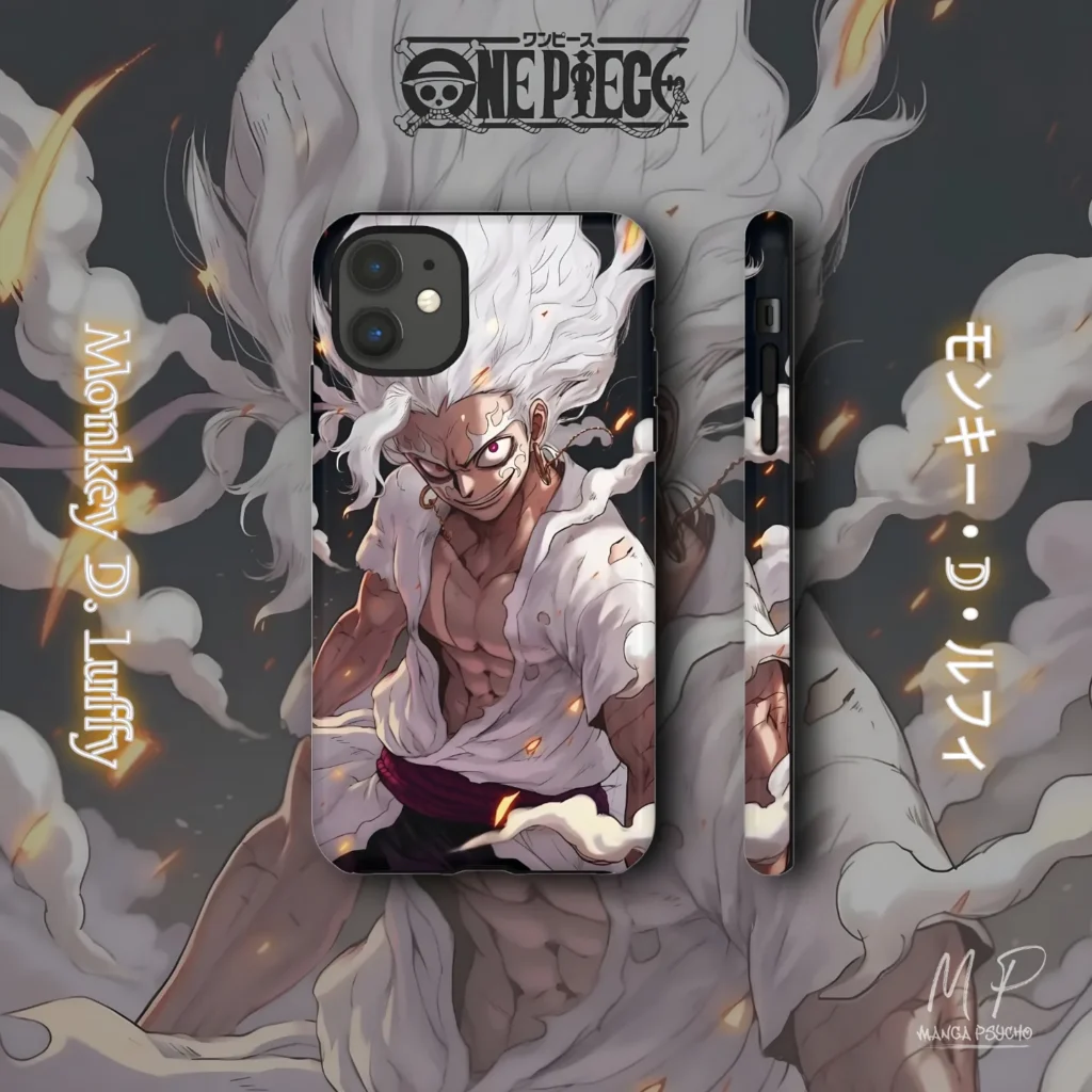 Luffy Gear 5 Glass Phone Case Fusion