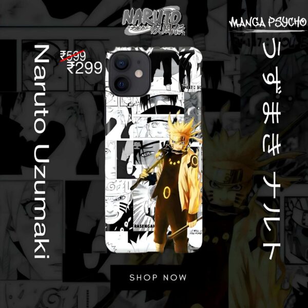 Naruto Manga Art Glass Phone Case: Immerse Your Device in Legendary Ninja Adventures!