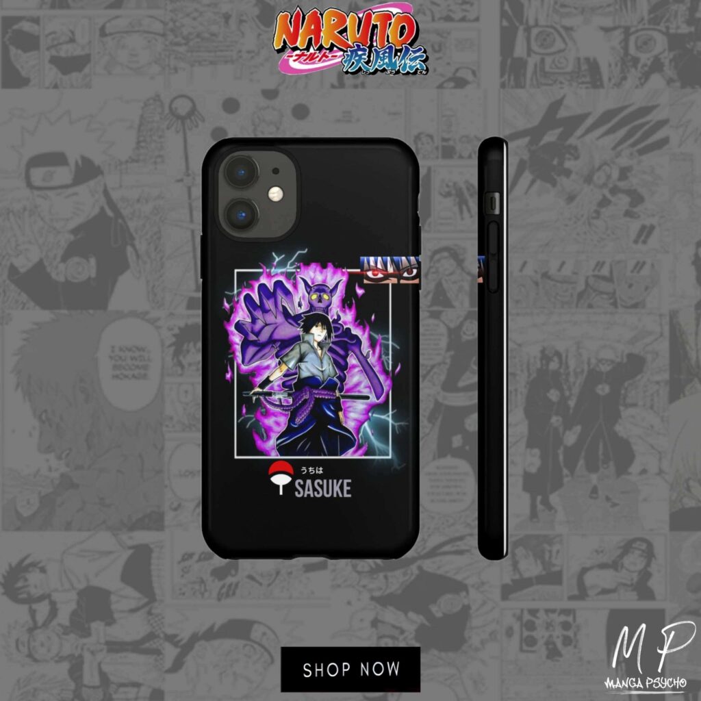 Sasuke Dominance Glass Phone Case
