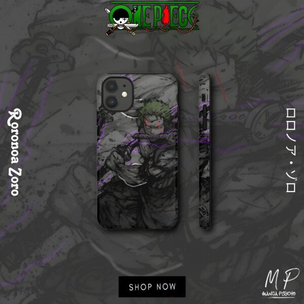 Zoro Three Sword Style Glass Phone Case